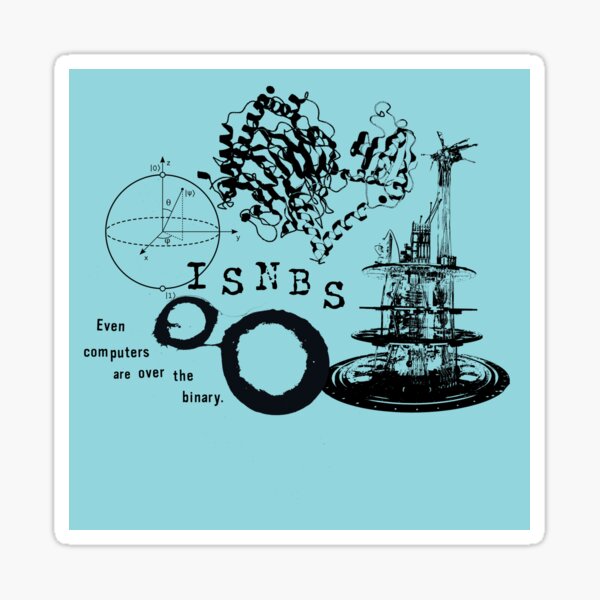 Over the Binary Black Ink Sticker