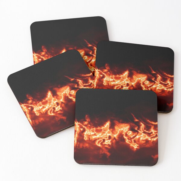 Item preview, abstract dark fire storm on a black background designed and sold by Orderposter.