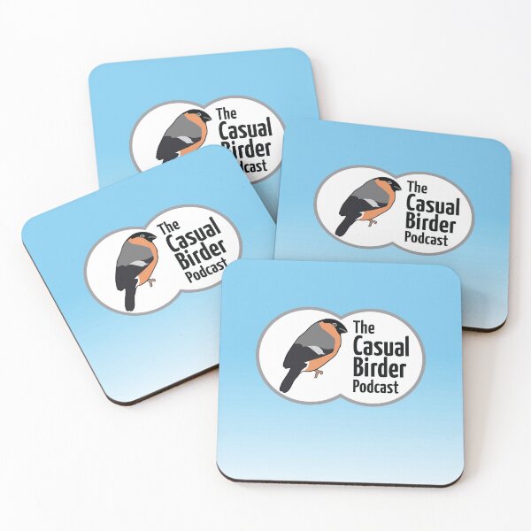 Field of blue with white binox artwork Coasters (Set of 4)