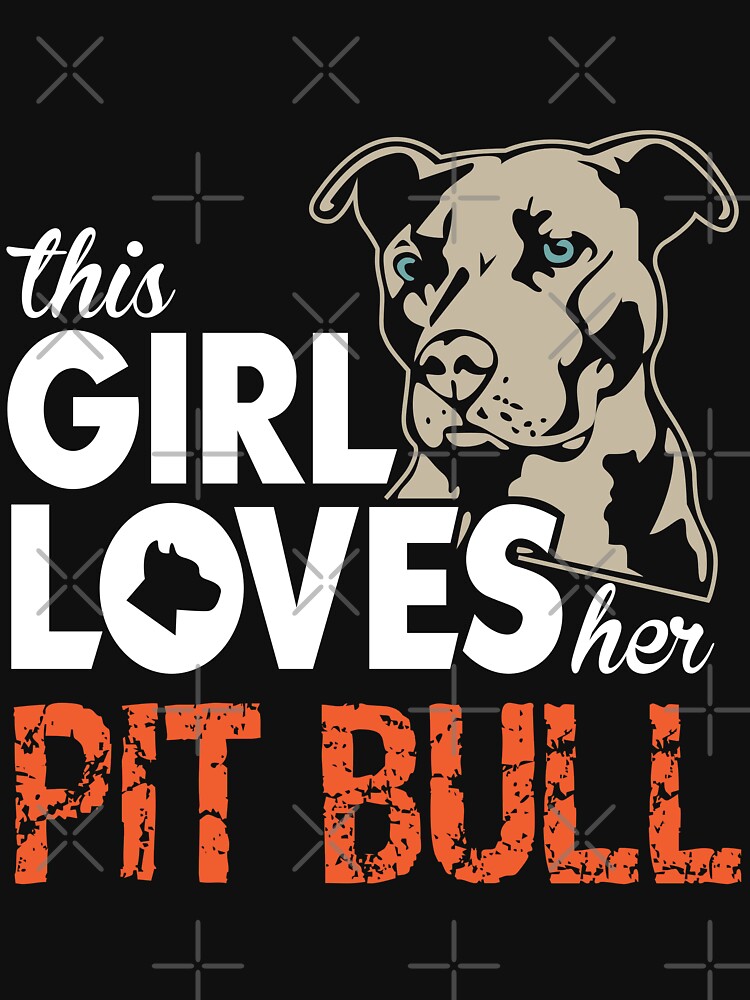 Thumbnail 3 of 3, Fitted T-Shirt, This Girl Loves Her Pit Bull T-Shirt designed and sold by wantneedlove.