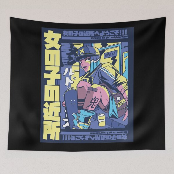 Item preview, Japanese Anime Urban Cartoon Girl designed and sold by TeesByMark.