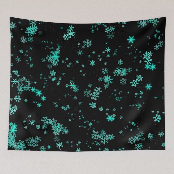 Artikelvorschau, Cyan Schneeflocken entworfen und verkauft von SariePhotograph.