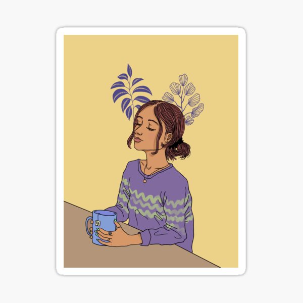 Girl illustration Sticker