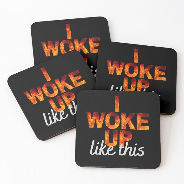 Item preview, I Woke Up Like This - with black background designed and sold by Labradoodlesetc.
