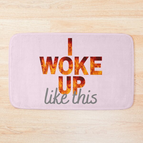 Item preview, I Woke Up Like This - with light pink background designed and sold by Labradoodlesetc.