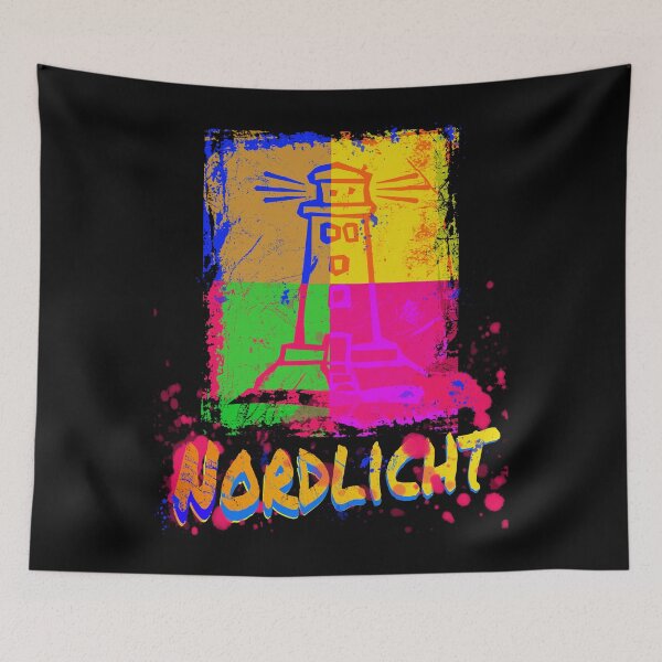 Item preview, Northern lights - pop art lighthouse North Sea designed and sold by amazing-velvet.