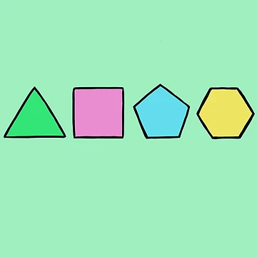 Artwork thumbnail, Shape pattern (multi coloured) by Attenborough_Fan