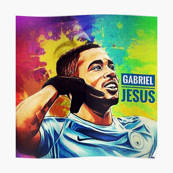 Manchester City Gabriel Jesus Art Poster For Sale By Socart Redbubble