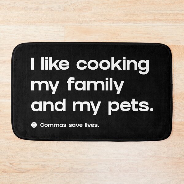 Item preview, Commas Saves Lives - I Like Cooking My Family and My Pets designed and sold by heyluckyseven.