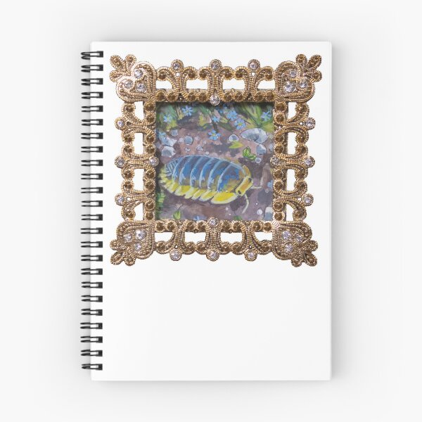 Item preview, Lemon Blue Isopod Framed Gouache Painting designed and sold by wedew3.
