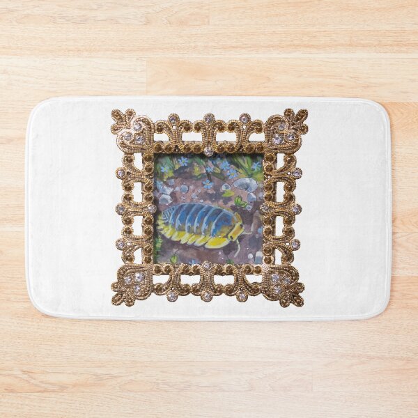 Item preview, Lemon Blue Isopod Framed Gouache Painting designed and sold by wedew3.
