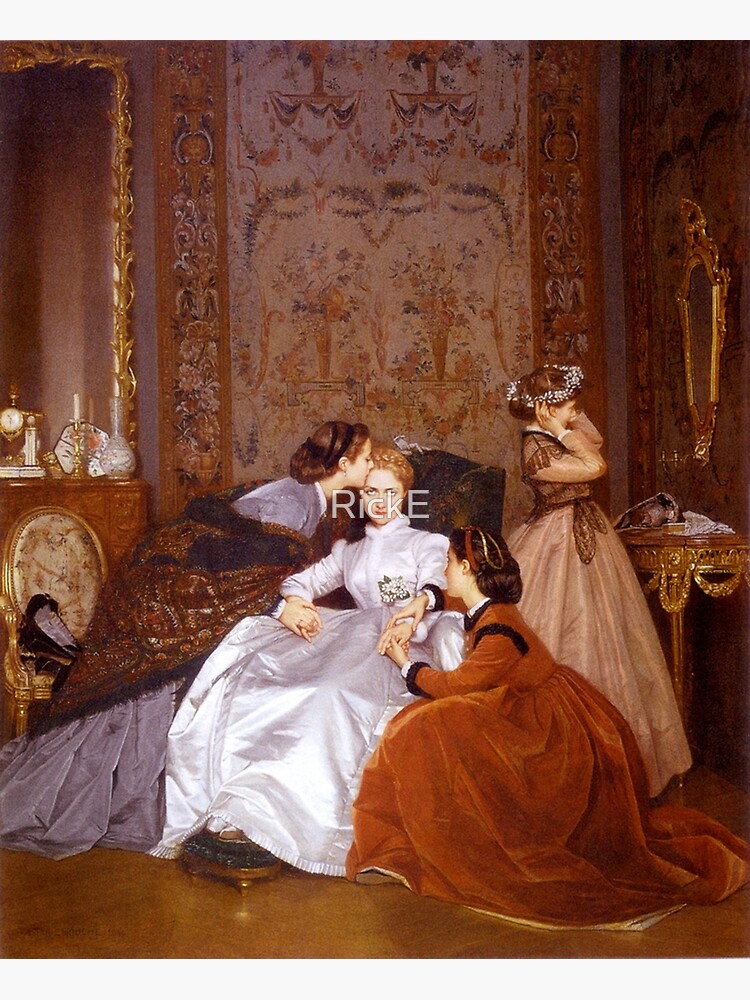 The Reluctant Bride - Auguste Toulmouche - Vintage Art Poster