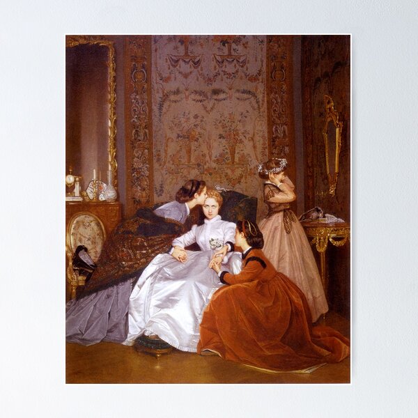 The Reluctant Bride - Auguste Toulmouche - Vintage Art Poster