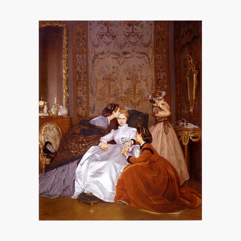 The Reluctant Bride - Auguste Toulmouche - Vintage Art Poster