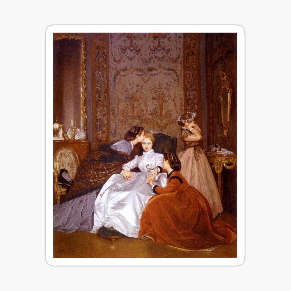 The Reluctant Bride - Auguste Toulmouche - Vintage Art Poster
