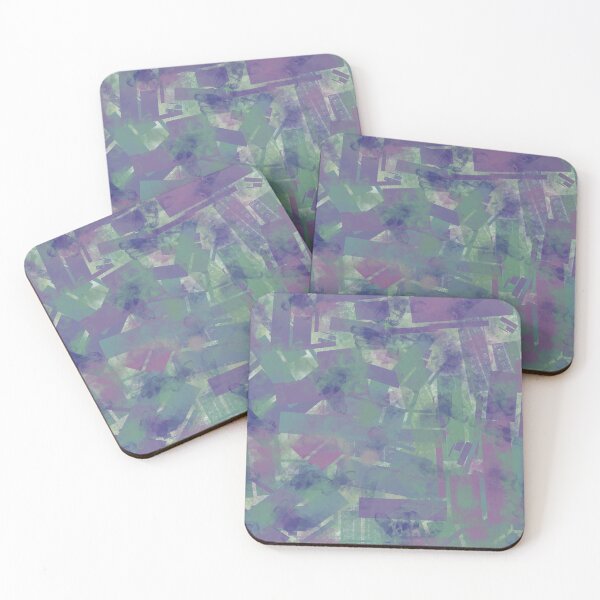 Item preview, muted purple and green abstract  designed and sold by Kidadart.