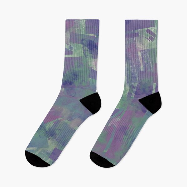 Item preview, muted purple and green abstract  designed and sold by Kidadart.
