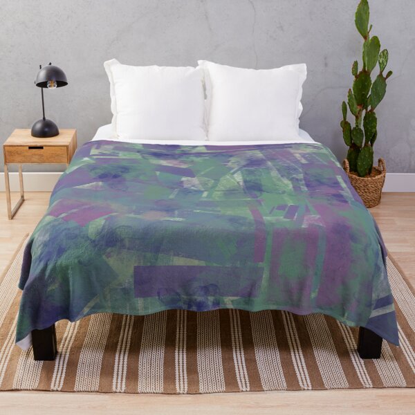 Item preview, muted purple and green abstract  designed and sold by Kidadart.