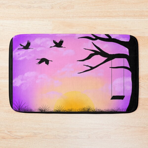 Item preview, Pretty sunrise with bird and tree silhouettes  designed and sold by DinellaElise.