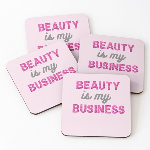 Item preview, Beauty is my Business - with light pink background designed and sold by Labradoodlesetc.