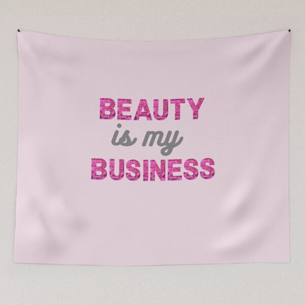 Item preview, Beauty is my Business - with light pink background designed and sold by Labradoodlesetc.