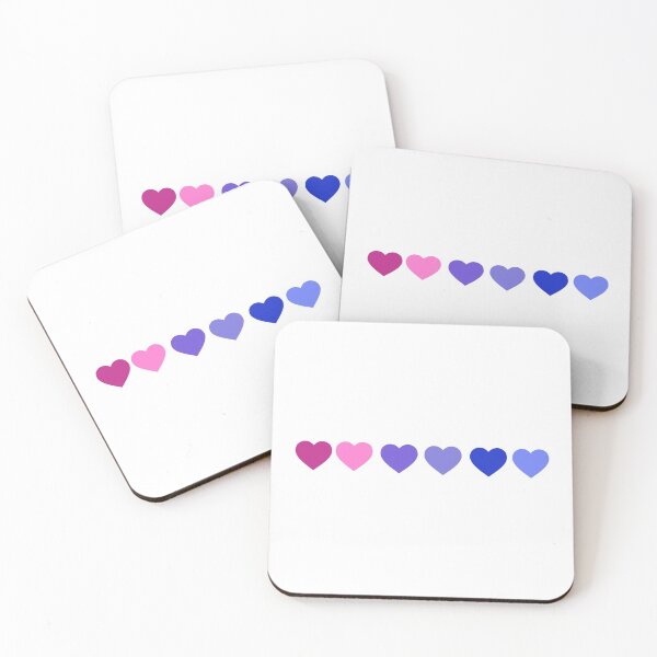 Item preview, Pink, purple, blue gradient hearts  designed and sold by jazwakefieldart.