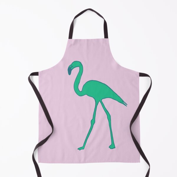 Item preview, Single flamingo (green and pale pink) designed and sold by Attenborough_Fan.