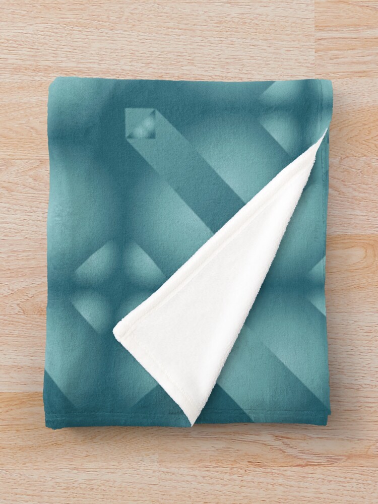 "Lovely Modern Blue Geometric Pattern No.22" Throw Blanket by venella