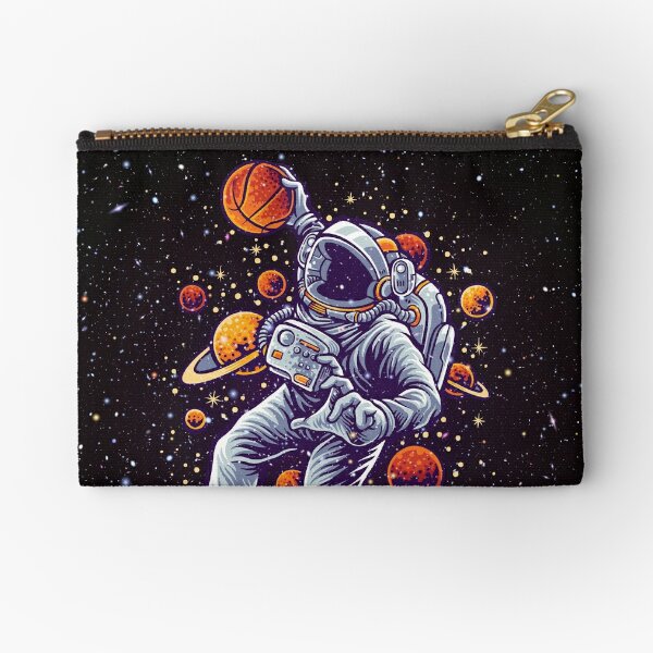 Space Basketball Zipper Pouch