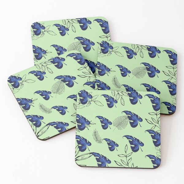 Item preview, Blue leaves on green designed and sold by Dter.