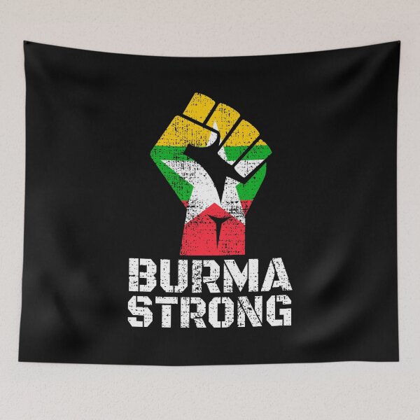 Item preview, Free Myanmar Flag Burma Strong designed and sold by MagicBoutique.