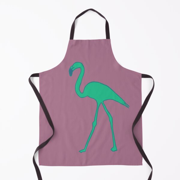 Item preview, Single flamingo (green and dark mauve) designed and sold by Attenborough_Fan.