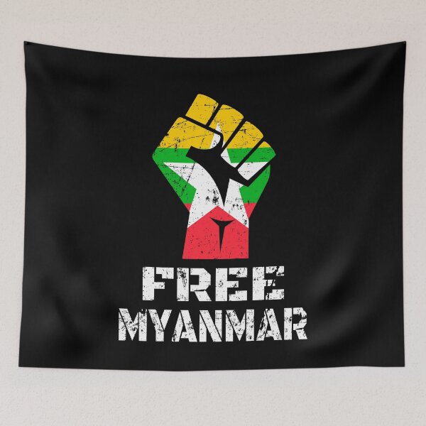 Item preview, Free Myanmar Flag Burma Strong designed and sold by MagicBoutique.
