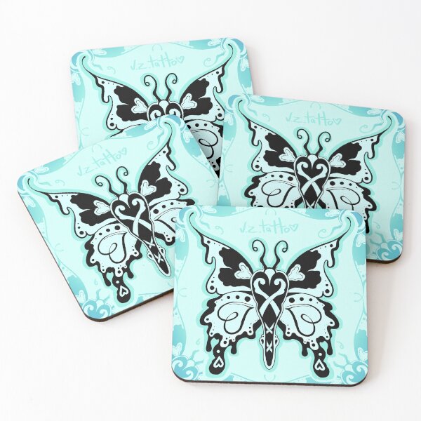 Item preview, mariposa, tatuaje, azul, turquesa, gráficos, ropa infantil designed and sold by Nexis808.