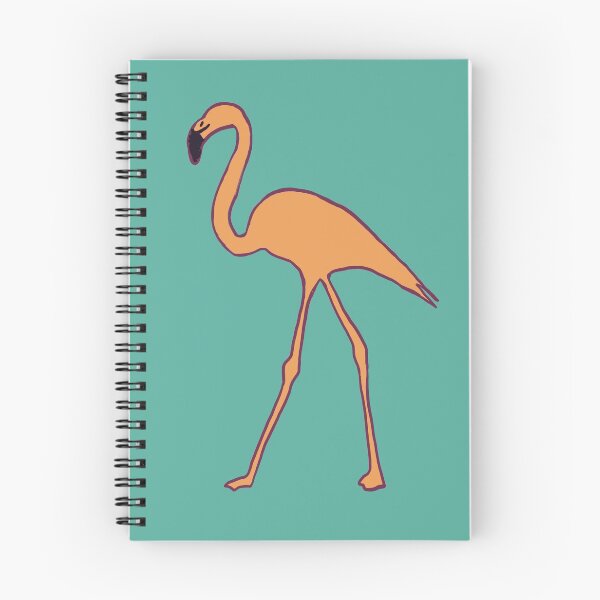 Item preview, Single flamingo (orange and green) designed and sold by Attenborough_Fan.