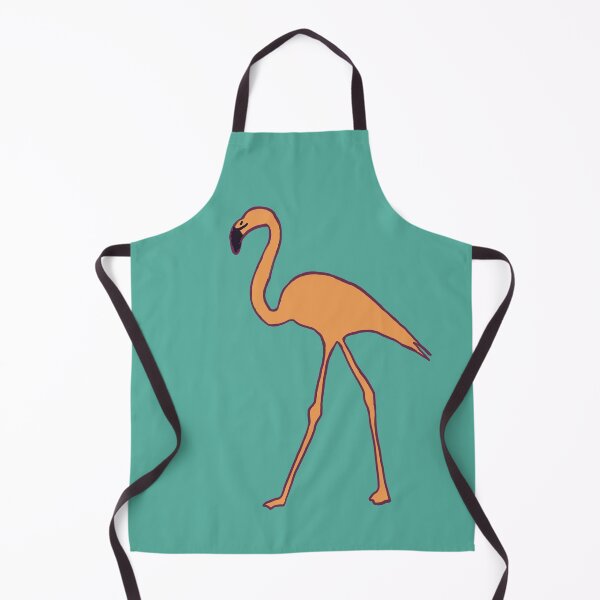 Item preview, Single flamingo (orange and green) designed and sold by Attenborough_Fan.