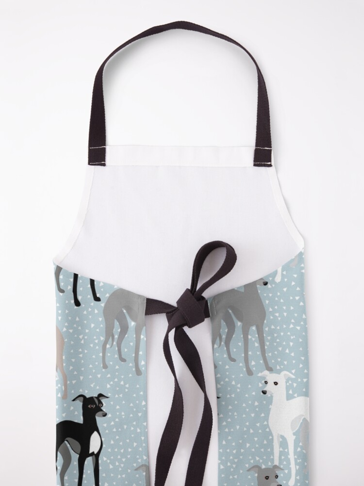 Alternate view of Italian Greyhounds Mid-Century Modern Pattern Apron
