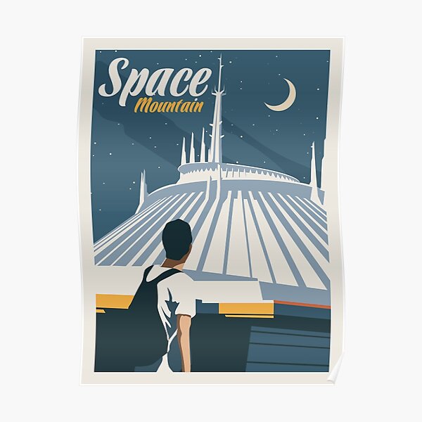 Space Mountain - Minimalist Travel Style - Theme Park Art Poster
