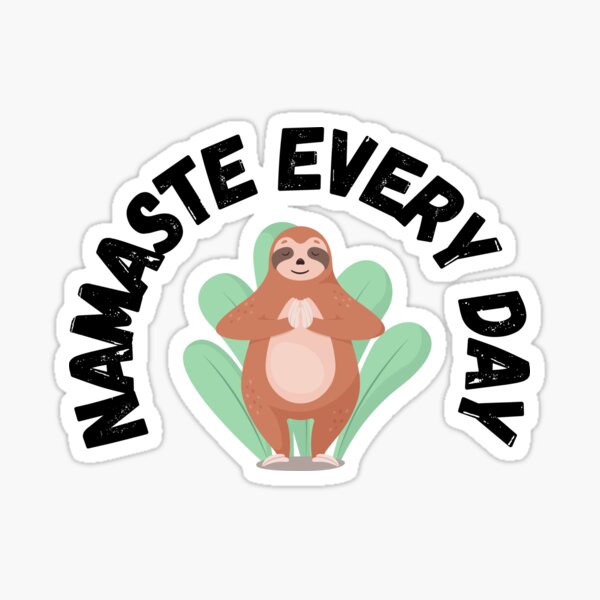 Namaste sloth Sticker
