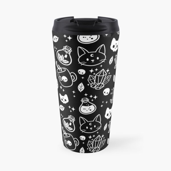 Herb Witch // Black and White | Nikury Travel Coffee Mug