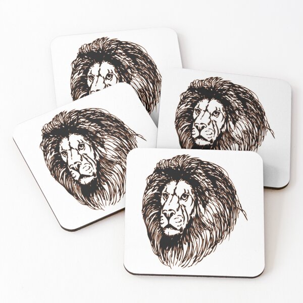 Item preview, Raise lions not sheep quote vintage black - dark brown white lion head (straight black typography) designed and sold by Deegital18.
