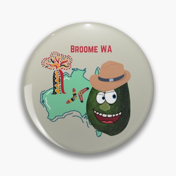 Item preview, Scared Angry Avocado Travel Around The World - Broome WA - Vegan Vegetarian Funny  designed and sold by ezele.