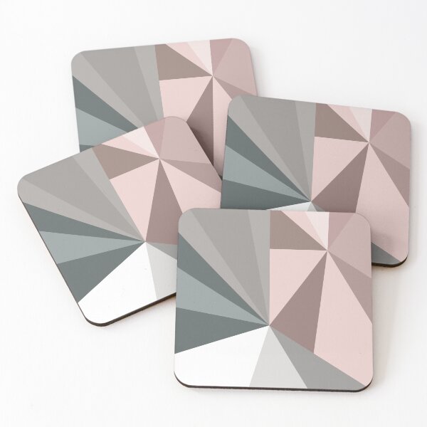 Item preview, Pink and Green Abstract Geometric Triangles designed and sold by littledesignco.