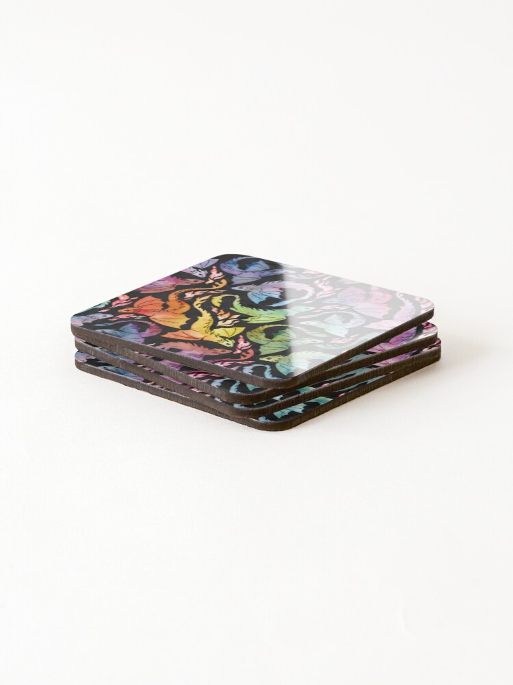 Alternate view of Dragon fire dark rainbow Coasters (Set of 4)