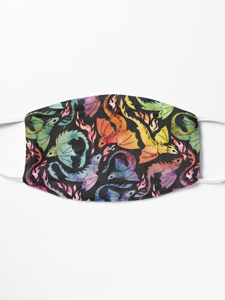 Alternate view of Dragon fire dark rainbow Mask