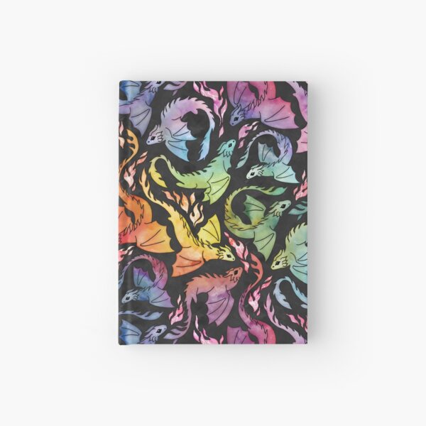 Dragon fire dark rainbow Hardcover Journal