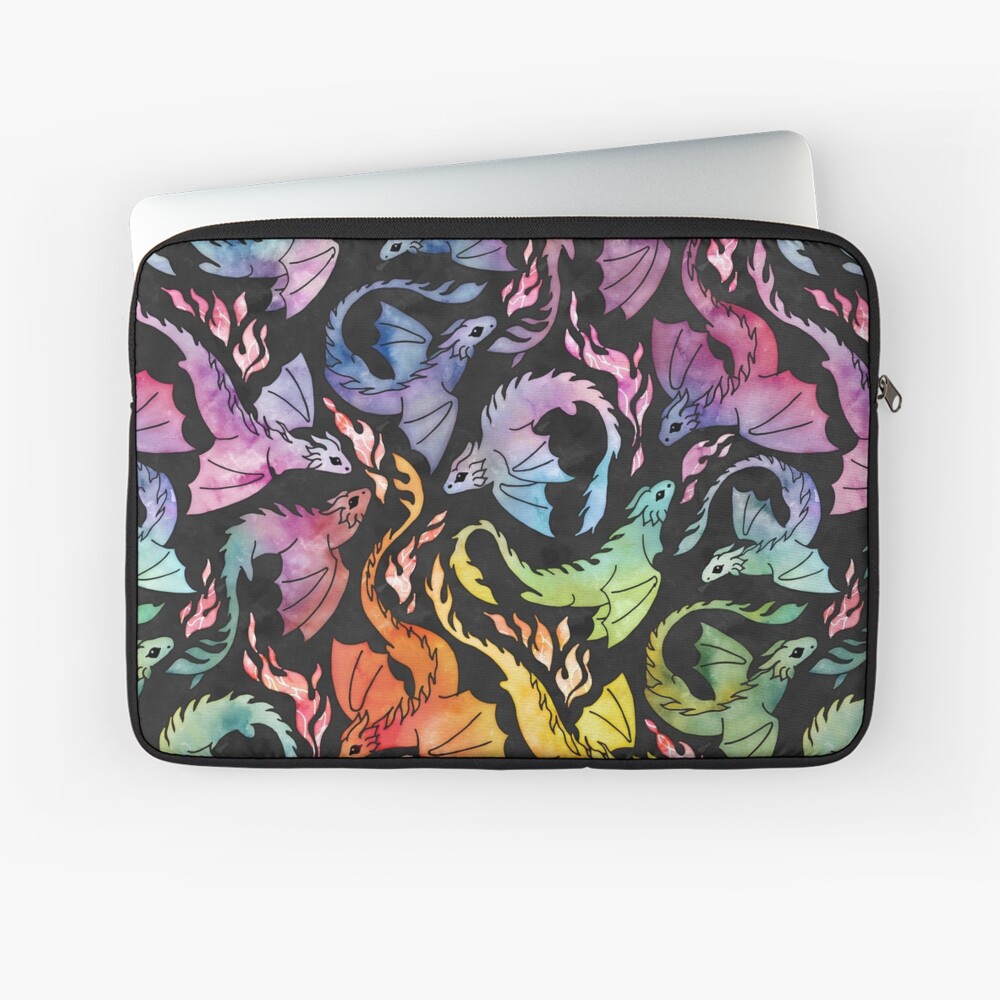 Dragon fire dark rainbow Laptop Sleeve