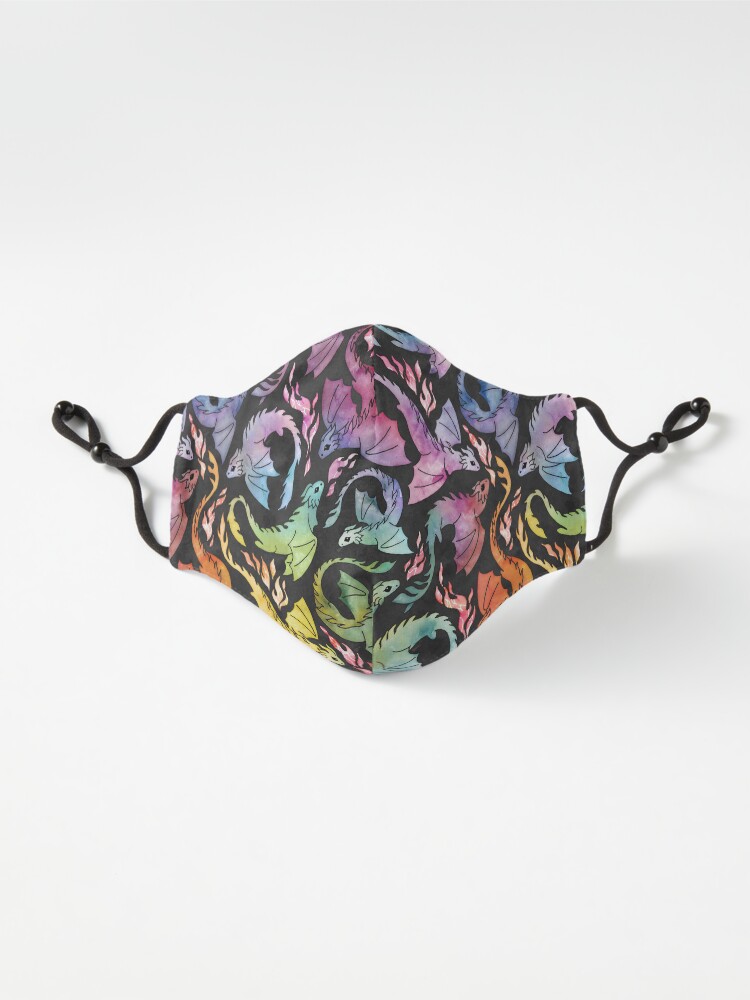Alternate view of Dragon fire dark rainbow Mask