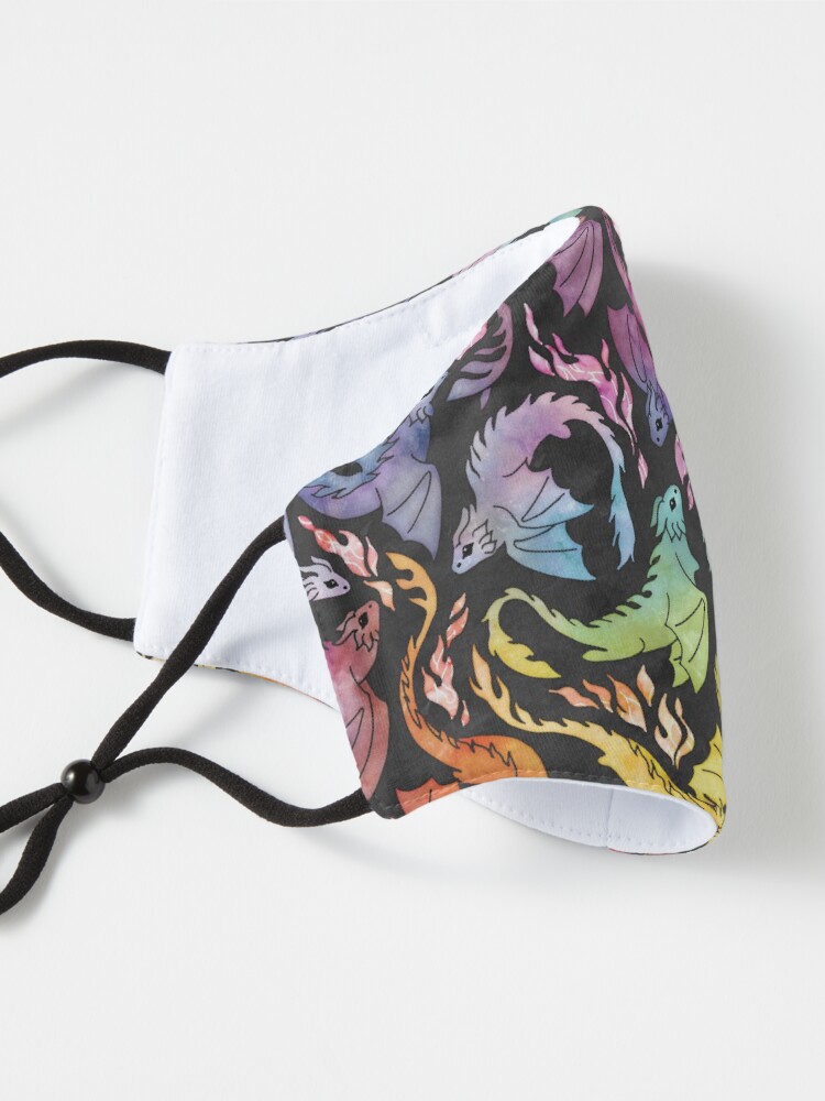 Alternate view of Dragon fire dark rainbow Mask