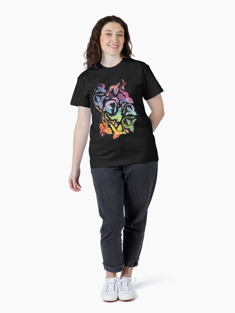 Thumbnail 4 of 7, Classic T-Shirt, Dragon fire dark rainbow designed and sold by adenaJ.
